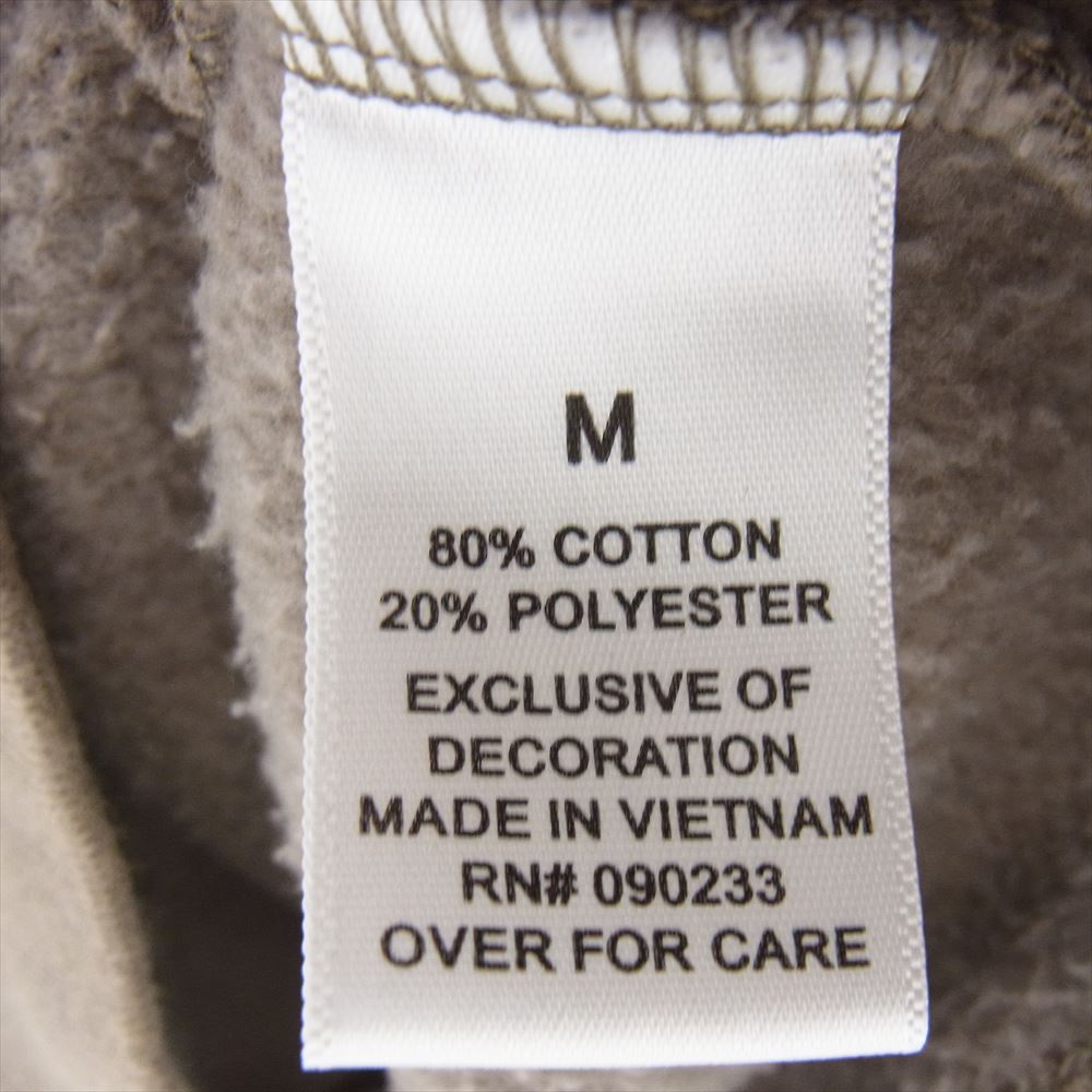 FEAR OF GOD フィアオブゴッド ESSENTIALS エッセンシャルズ ラバー ロゴ プルオーバー パーカー  ライトブラウン系 M【中古】