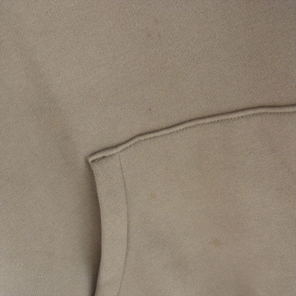 FEAR OF GOD フィアオブゴッド ESSENTIALS エッセンシャルズ ラバー ロゴ プルオーバー パーカー  ライトブラウン系 M【中古】
