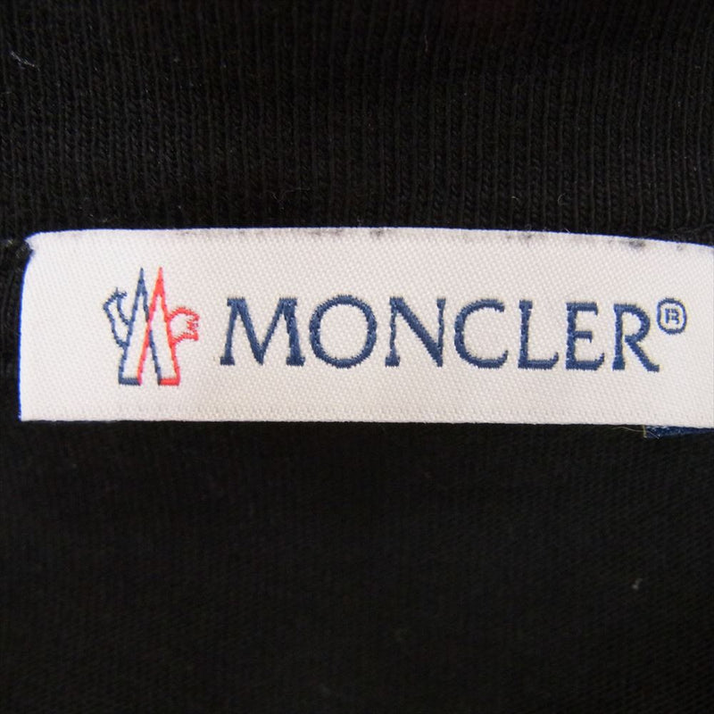 MONCLER モンクレール G20918C00033 ロゴ プリント クルーネック Ｔシャツ 半袖 ブラック系 M【中古】