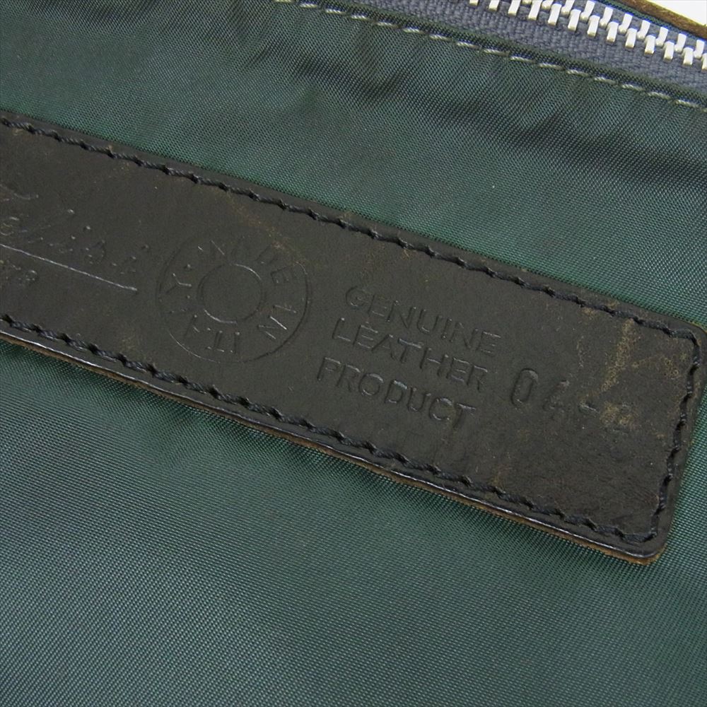 Felisi フェリージ レザー ナイロン ショルダー バッグ グリーン系