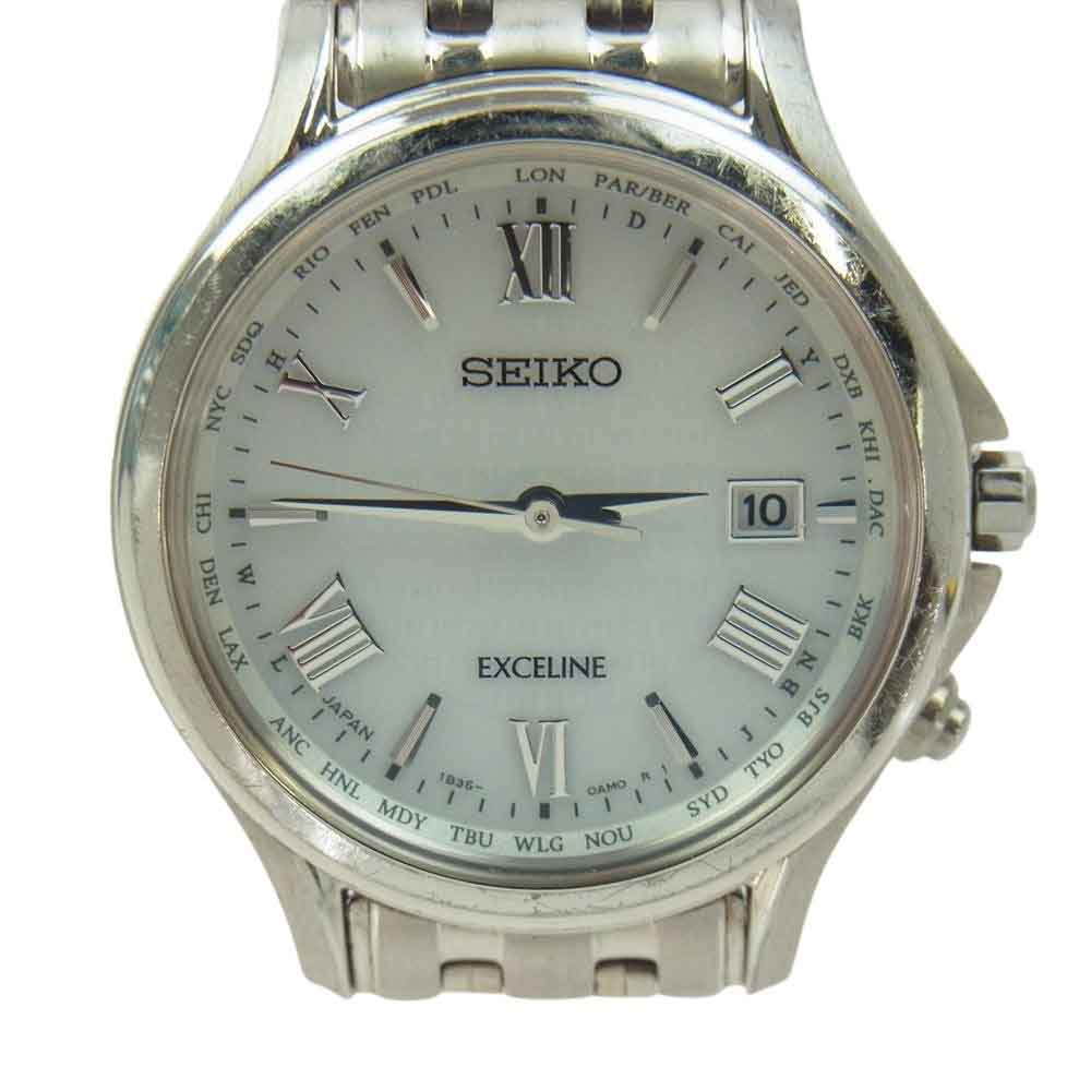 SEIKO セイコー SWCW161 DOLCE&EXCELINE ドルチェ&エクセリーヌ ソーラー電波 腕時計 ウォッチ シルバー系【中古】