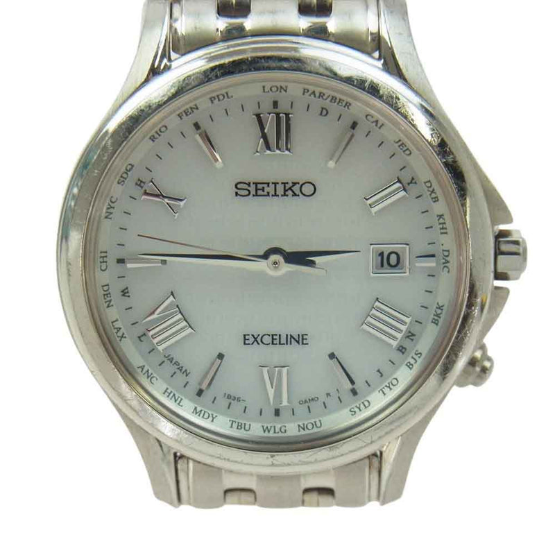 SEIKO セイコー SWCW161 DOLCE&EXCELINE ドルチェ&エクセリーヌ ソーラー電波 腕時計 ウォッチ シルバー系【中古】