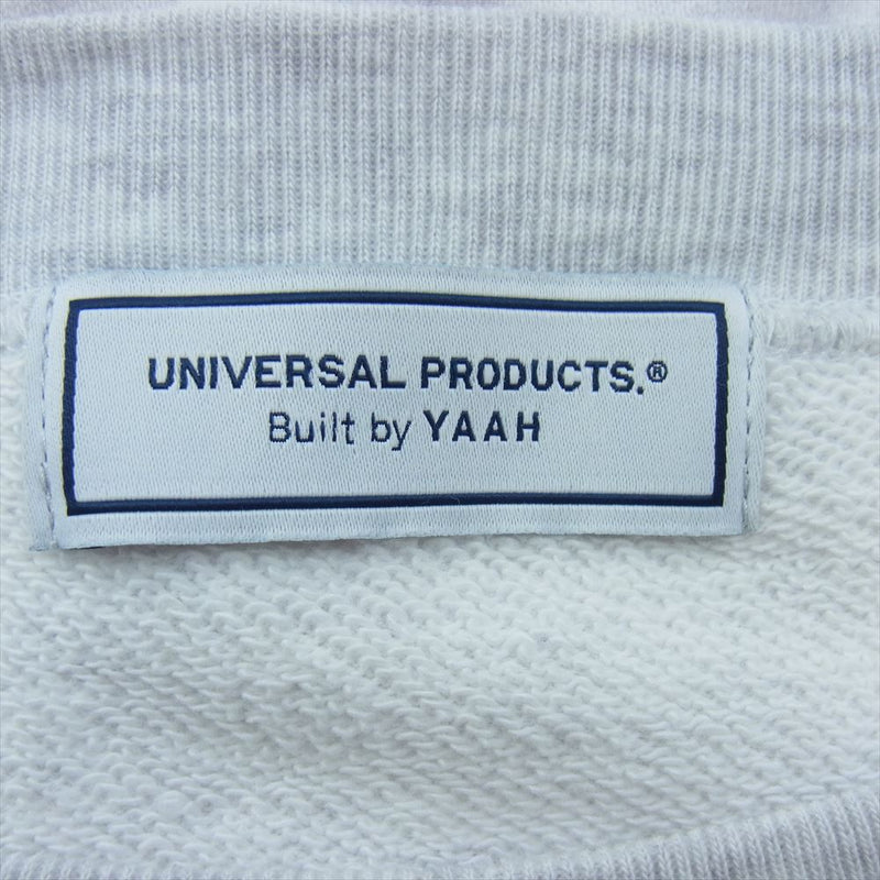 ユニバーサルプロダクツ 211-60111 YAAH H/S SWEAT オーバーサイズ 袖カットオフ クルーネック ハーフスリーブ スウェット 半袖 Tシャツ ホワイト系 3【美品】【中古】