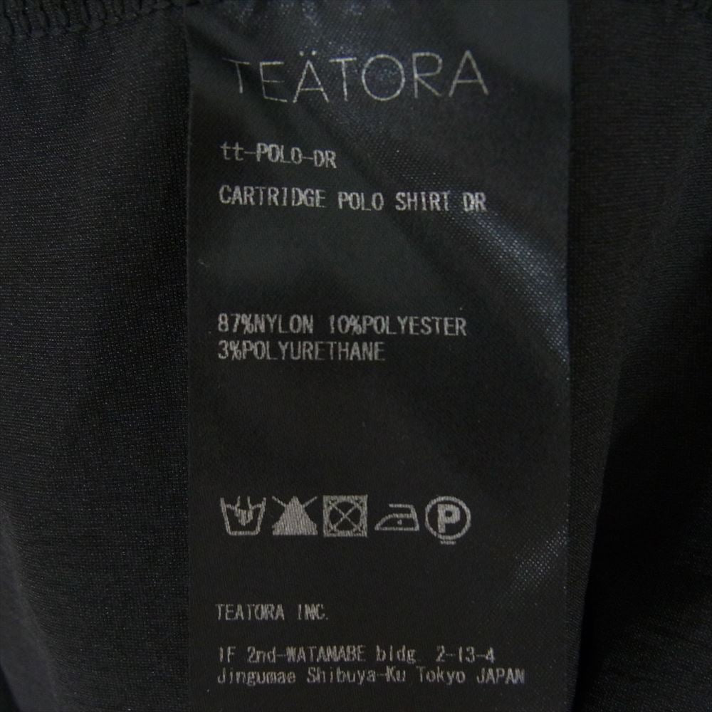 TEATORA テアトラ tt-POLO-DR CAPSULESNAP POLOSHIRT DR カートリッジ 半袖 ポロ シャツ ブラック系 ○○○○ 4【中古】