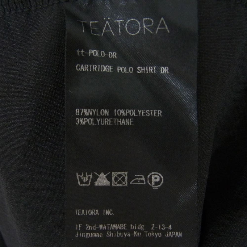 TEATORA テアトラ tt-POLO-DR CAPSULESNAP POLOSHIRT DR カートリッジ 半袖 ポロ シャツ ブラック系 ○○○○ 4【中古】