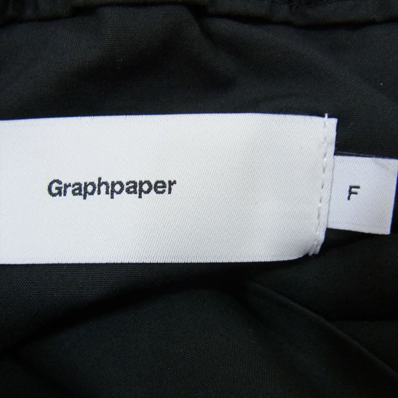 GRAPHPAPER グラフペーパー GM221-40107B Stretch Typewriter Chef Pants ストレッチ タイプライター シェフ パンツ ブラック系 F【中古】