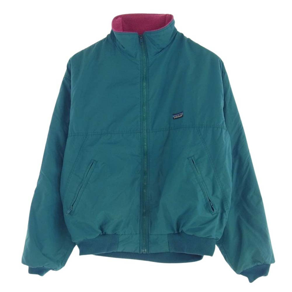 patagonia パタゴニア 80s 88年 USA製 三角タグ シェルド シンチラ ジャケット グリーン系 ピンク系 L【中古】