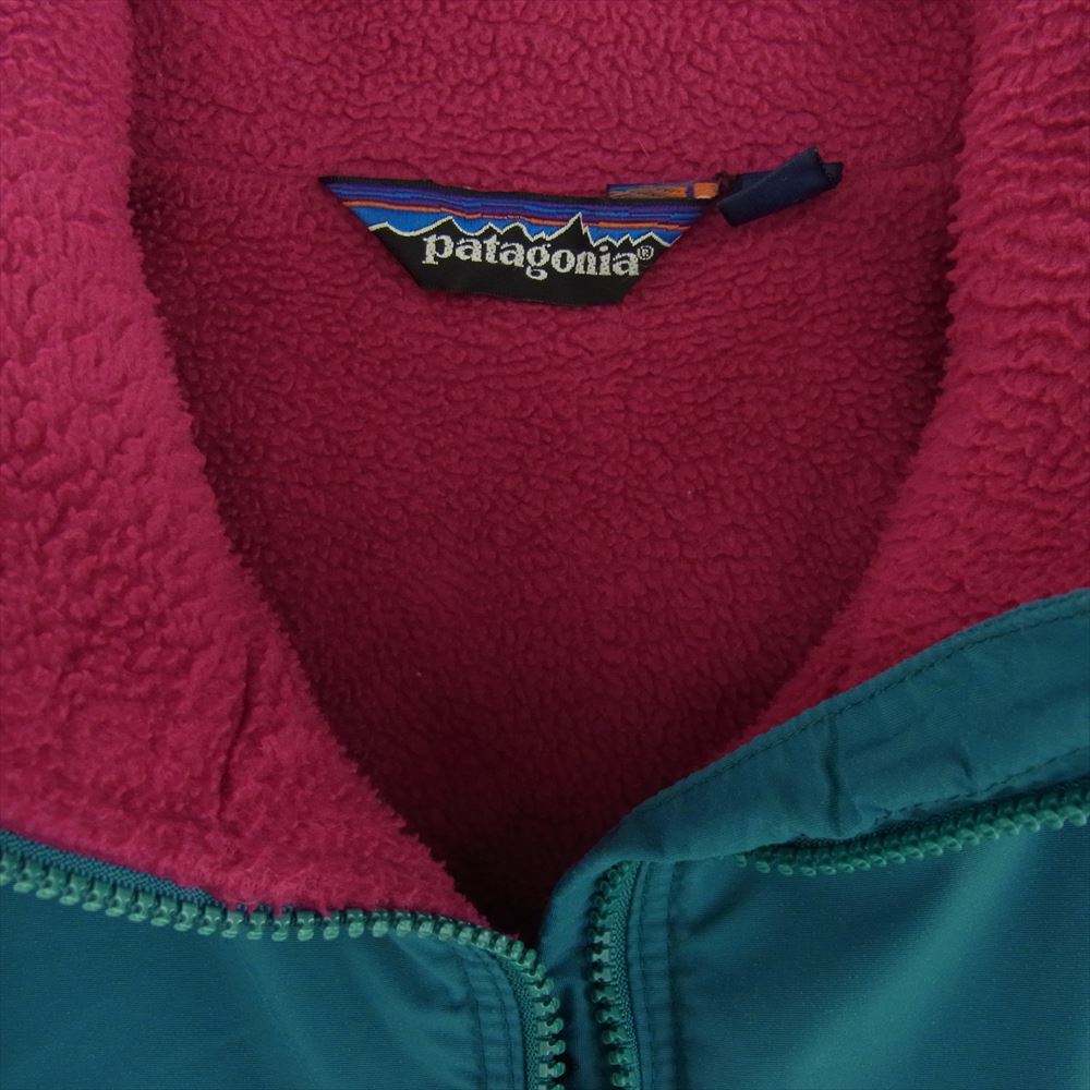 patagonia パタゴニア 80s 88年 USA製 三角タグ シェルド シンチラ ジャケット グリーン系 ピンク系 L【中古】