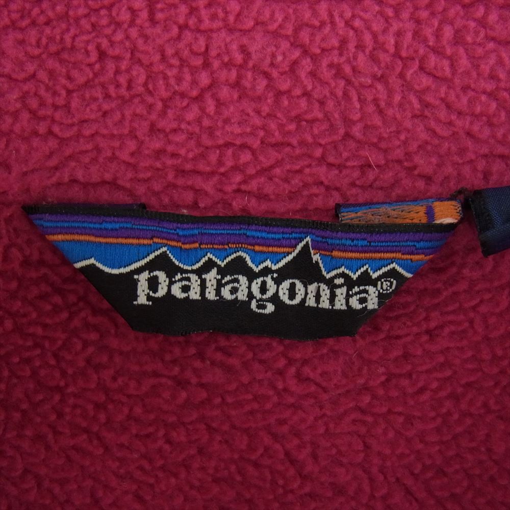 patagonia パタゴニア 80s 88年 USA製 三角タグ シェルド シンチラ ジャケット グリーン系 ピンク系 L【中古】