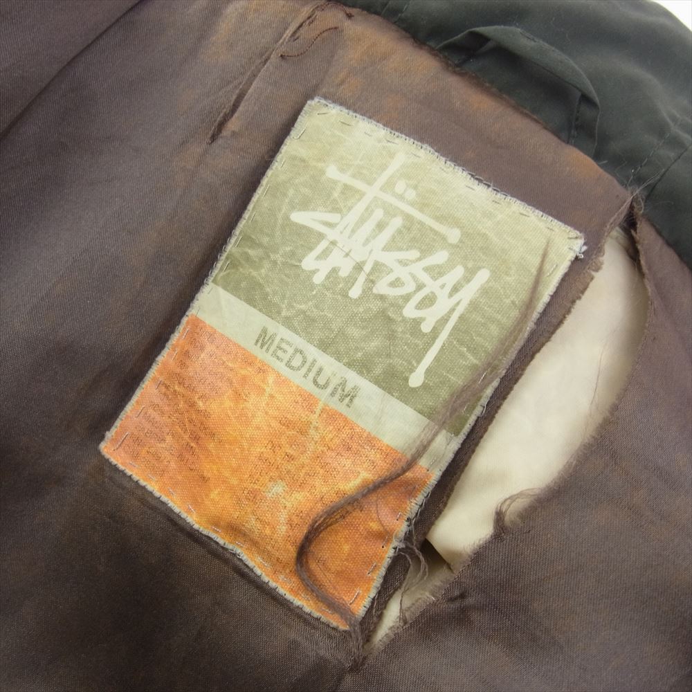 STUSSY ステューシー 90s フード ダウンジャケット ブラック系 M【中古】