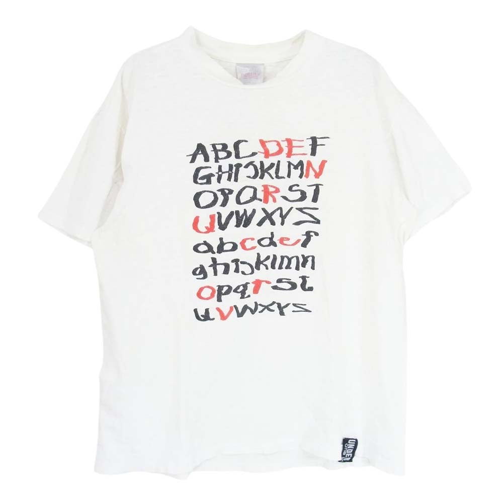 UNDERCOVER アンダーカバー 90s one and only ONETA 初期 ワンアンドオンリー オニータ アルファベット プリント 半袖 Tシャツ ホワイト系 M【中古】