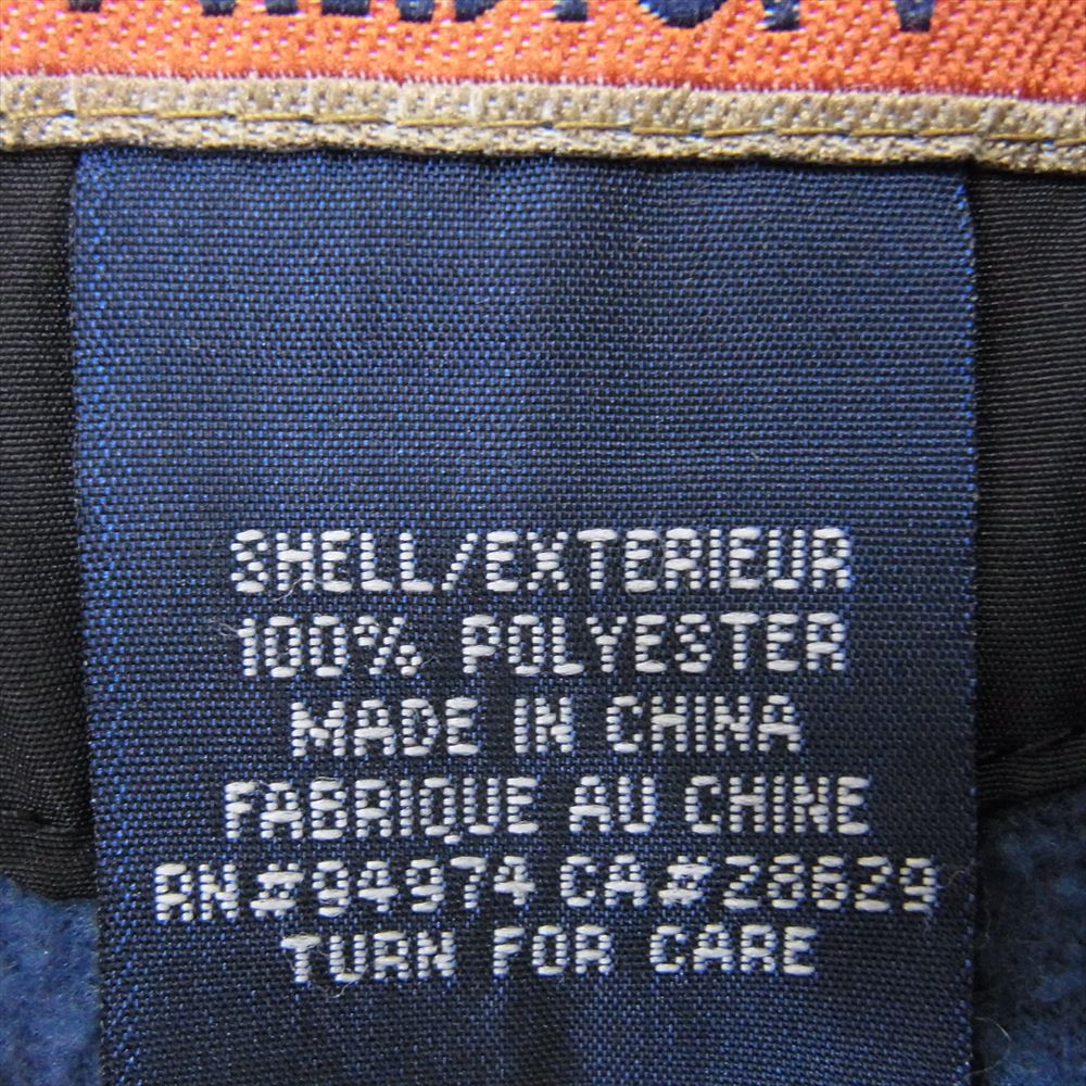 STUSSY ステューシー 90s OUTDOOR アウトドア ストックロゴ ジップアップ フリースジャケット ネイビー系 M【中古】