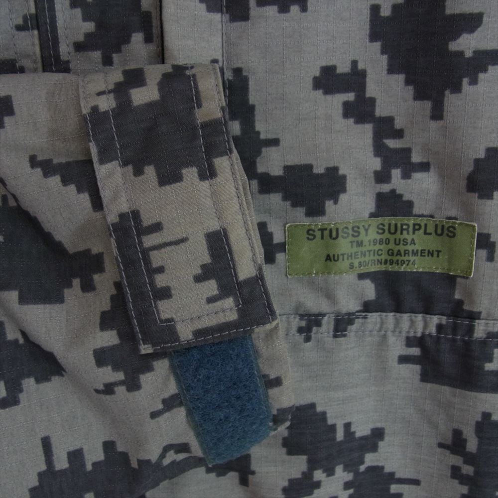 90sビンテ）old stussy デジカモ　マウンテンパーカー M ◆ビンテ STUSSY ステューシー 90s オールド デジタルカモ デジカモ柄 ジップ