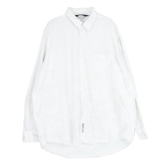 GOODENOUGH グッドイナフ 90s 初期黒タグ UKG WHITE CAMO SHIRT 迷彩 カモフラージュ コットン 長袖シャツ ホワイト系 L【中古】