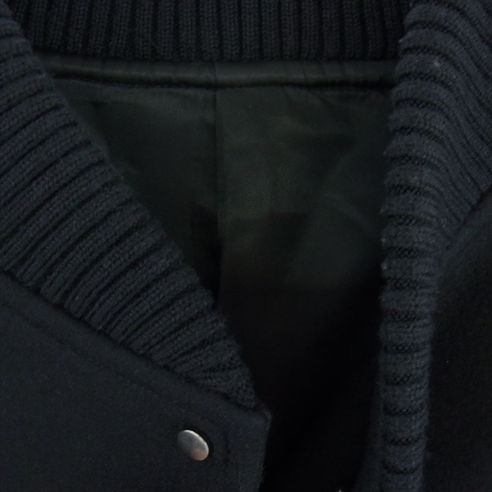シュタイン 22AW 416-1  OVERSIZED MELTON STUDIUM JACKET オーバーサイズ スタジアム ジャケット ブラック系 M【美品】【中古】