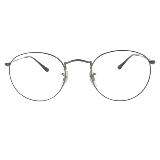 Ray-Ban レイバン RB-3447V  ラウンド メガネ アイウェア シルバー フレーム：シルバー、ブラック系 50□21【中古】