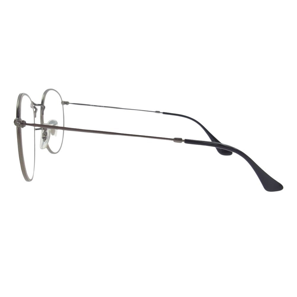 Ray-Ban レイバン RB-3447V  ラウンド メガネ アイウェア シルバー フレーム：シルバー、ブラック系 50□21【中古】