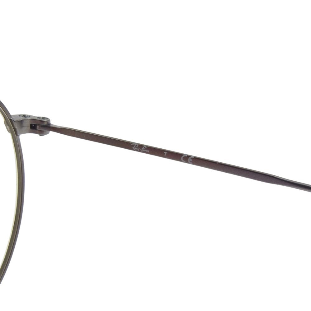 Ray-Ban レイバン RB-3447V  ラウンド メガネ アイウェア シルバー フレーム：シルバー、ブラック系 50□21【中古】