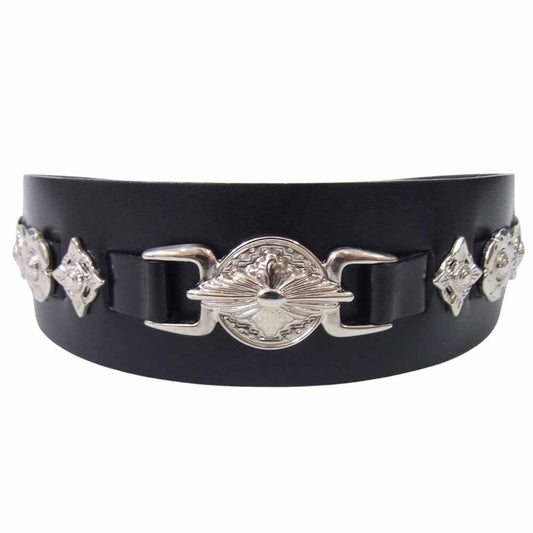 TOGA トーガ LEATHER HEADBAND 2 レザー ヘア バンド ブラック系【美品】【中古】
