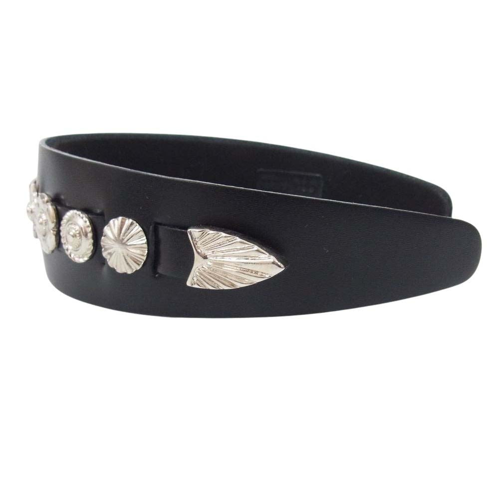 TOGA トーガ LEATHER HEADBAND 2 レザー ヘア バンド ブラック系【美品】【中古】