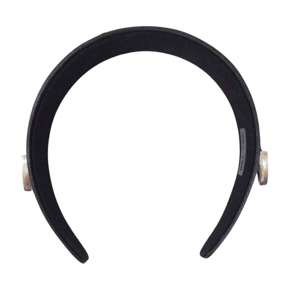 TOGA トーガ LEATHER HEADBAND 2 レザー ヘア バンド ブラック系【美品】【中古】