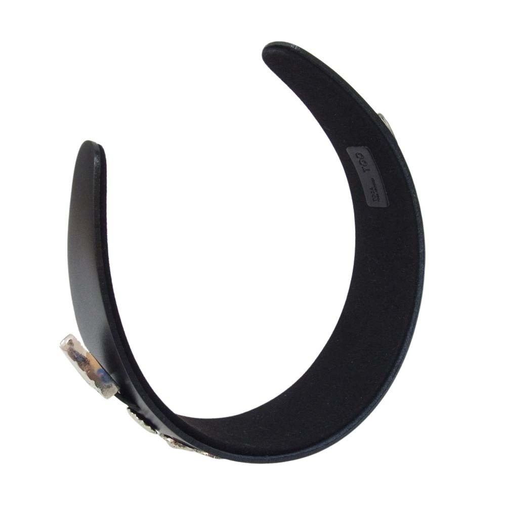 TOGA トーガ LEATHER HEADBAND 2 レザー ヘア バンド ブラック系【美品】【中古】