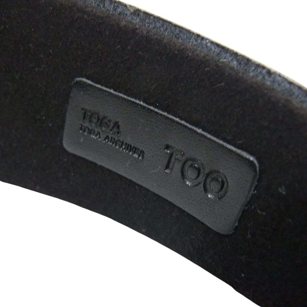 TOGA トーガ LEATHER HEADBAND 2 レザー ヘア バンド ブラック系【美品】【中古】