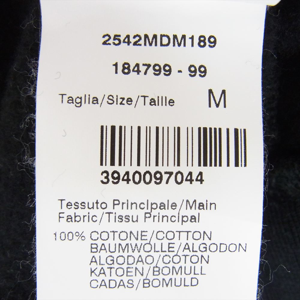 MSGM エムエスジーエム 2542MDM189 ブラッシュ ロゴ プリント 丸首 クルーネック スウェット ブラック系 M【中古】