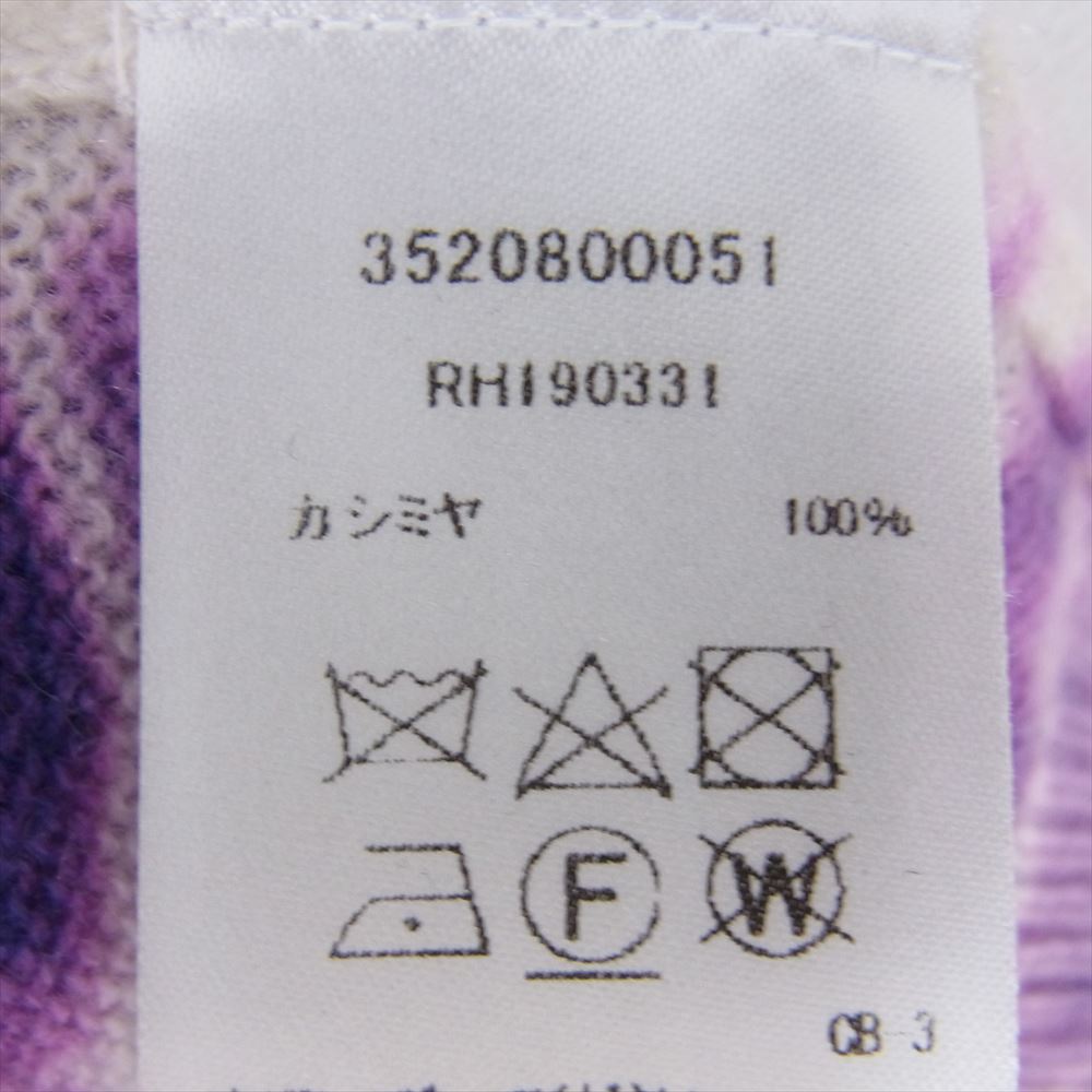 ジエルダーステイツマン 3520800051 カシミヤ 総柄 クルーネック 丸首 ニット パープル系 M【中古】