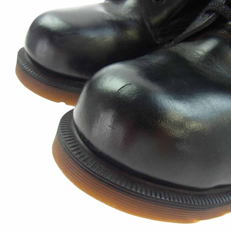 Dr.Martens ドクターマーチン 英国製 イングランド製 スチールトゥ 10ホール レザー ブーツ ブラック系 5【中古】