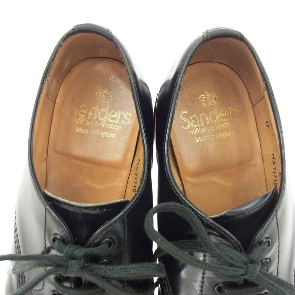 SANDERS サンダース 1527B Military Derby Shoes Black Polishing 