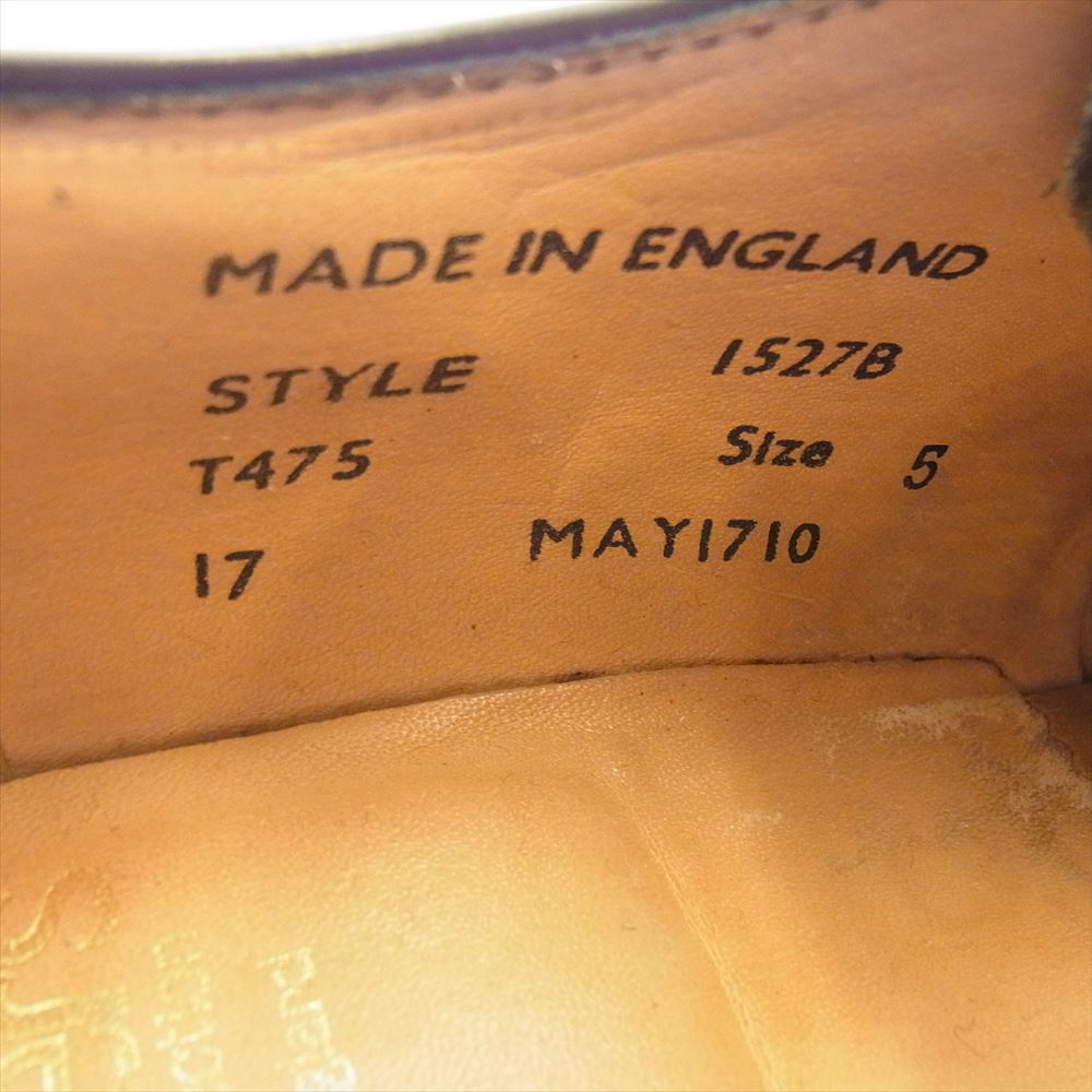 SANDERS サンダース 1527B Military Derby Shoes Black Polishing Leather ミリタリー ダービー シューズ ブラック ポリッシング レザー ブラック系 5【中古】
