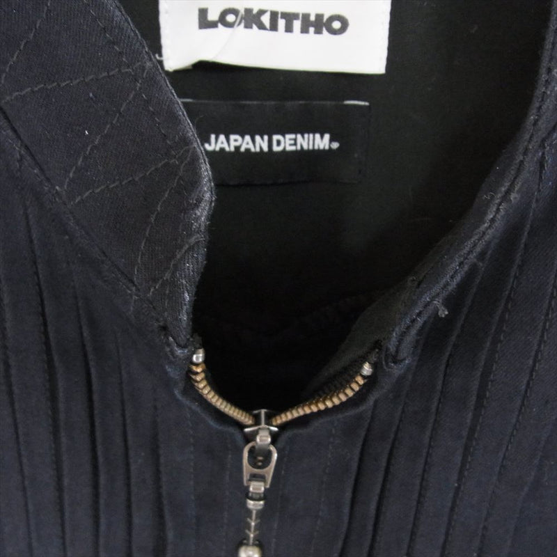 ジャパンデニム JD-JK01-22KT × LOKITHO ロキト CODE EMBROIDERY BLOUSON コードエンブロイダリー ブルゾン ジャケット ネイビー系 ONE SIZE【中古】