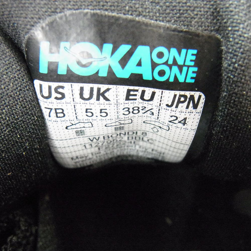 HOKA ONE ONE ホカ オネオネ 1127952 BONDI 8 ボンダイ スニーカー ブラック系 24cm【極上美品】【中古】