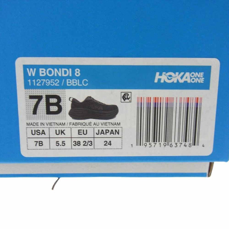 HOKA ONE ONE ホカ オネオネ 1127952 BONDI 8 ボンダイ スニーカー ブラック系 24cm【極上美品】【中古】