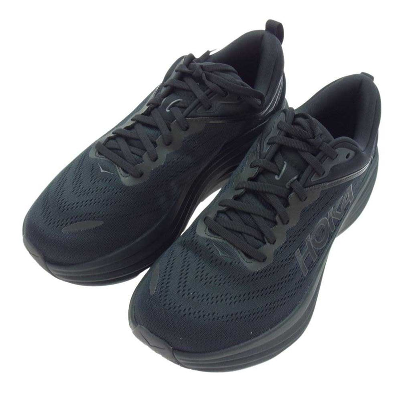 HOKA ONE ONE ホカ オネオネ 1127953 BONDI 8 WIDE ボンダイ ワイド スニーカー ブラック系 27cm【極上美品】【中古】