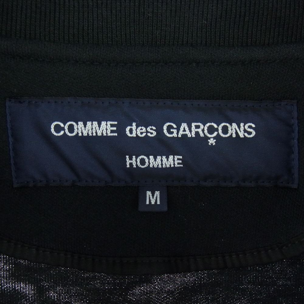 COMME des GARCONS HOMME コムデギャルソンオム 22SS HI-J013 スウェット生地 ジップ アップ ブルゾン ジャケット ブラック系 M【美品】【中古】