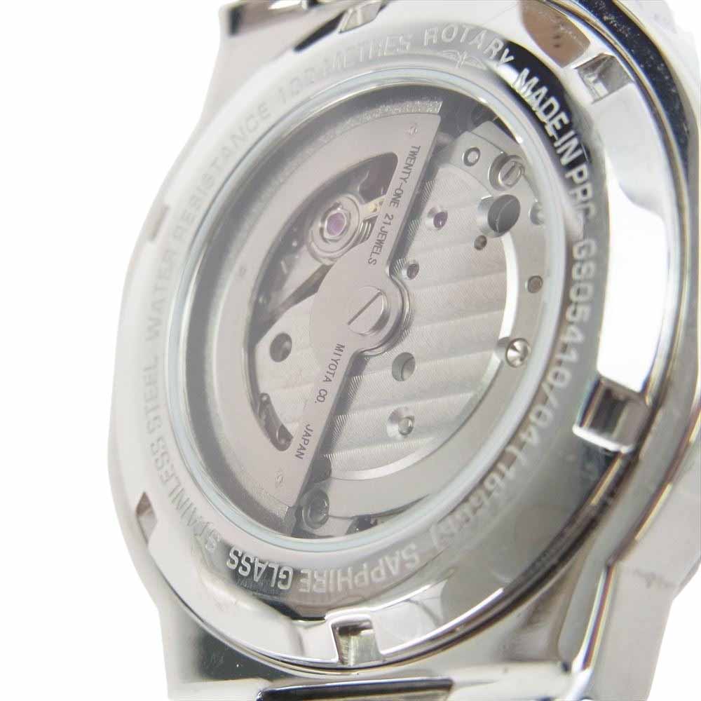 ロータリー REGENT リージェント 自動巻 アナログ 腕時計 シルバー系 ブラック系【極上美品】【中古】