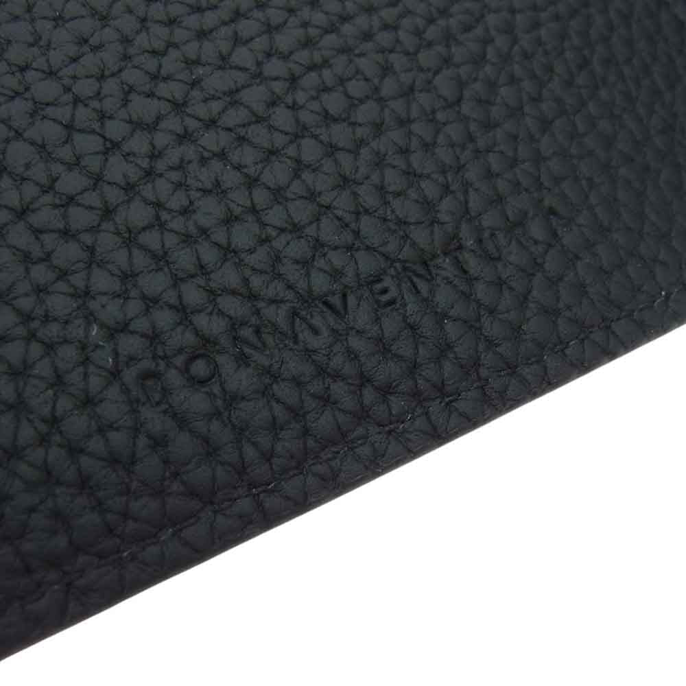 ボナベンチュラ　レザー マネークリップ　ブラック ボナベンチュラ バイフォールド ビルクリップ コインケース付き