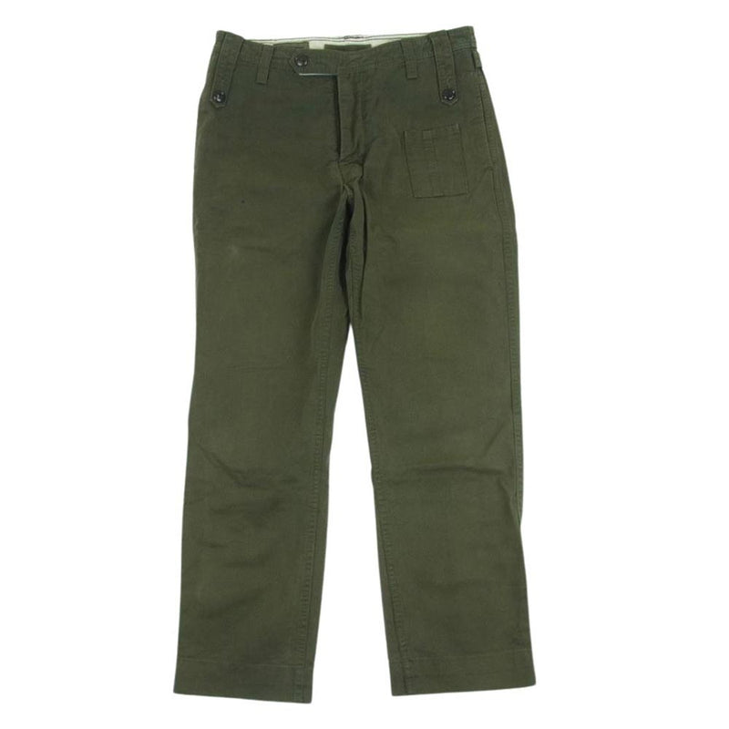 Nigel Cabourn ナイジェルケーボン Fatigue Pant ファティーグパンツ ミリタリー パンツ グリーン系 32【中古】