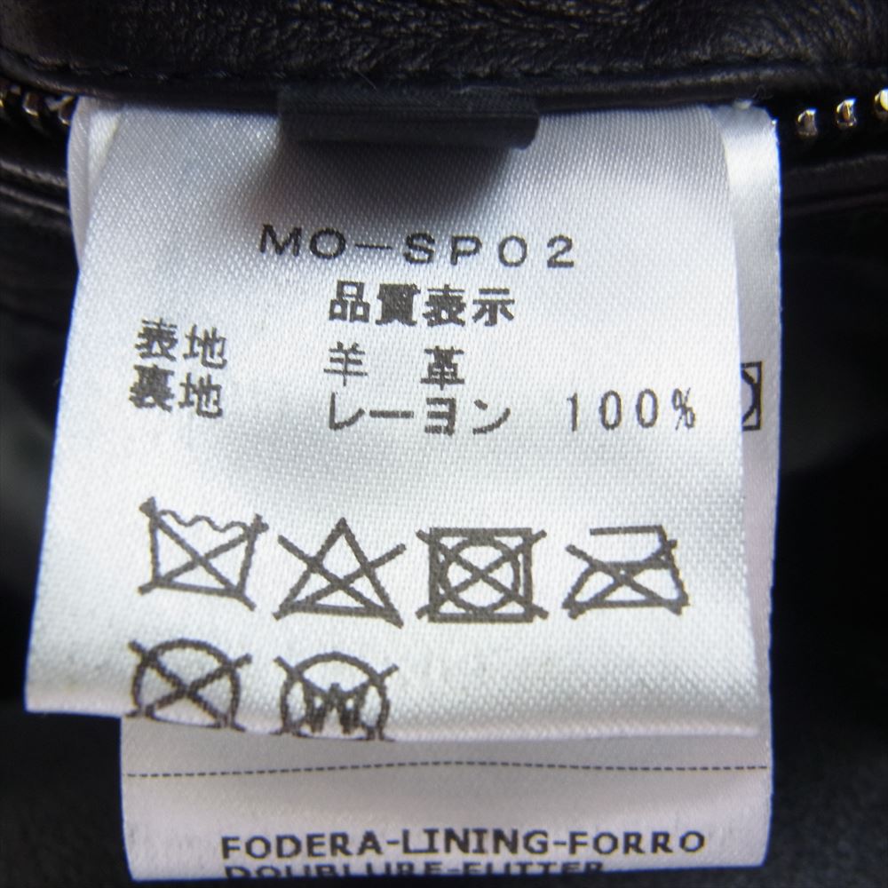 モレック MO-SP02 イタリア製 ラムレザー シングルライダース ジャケット ブラック系 50【中古】