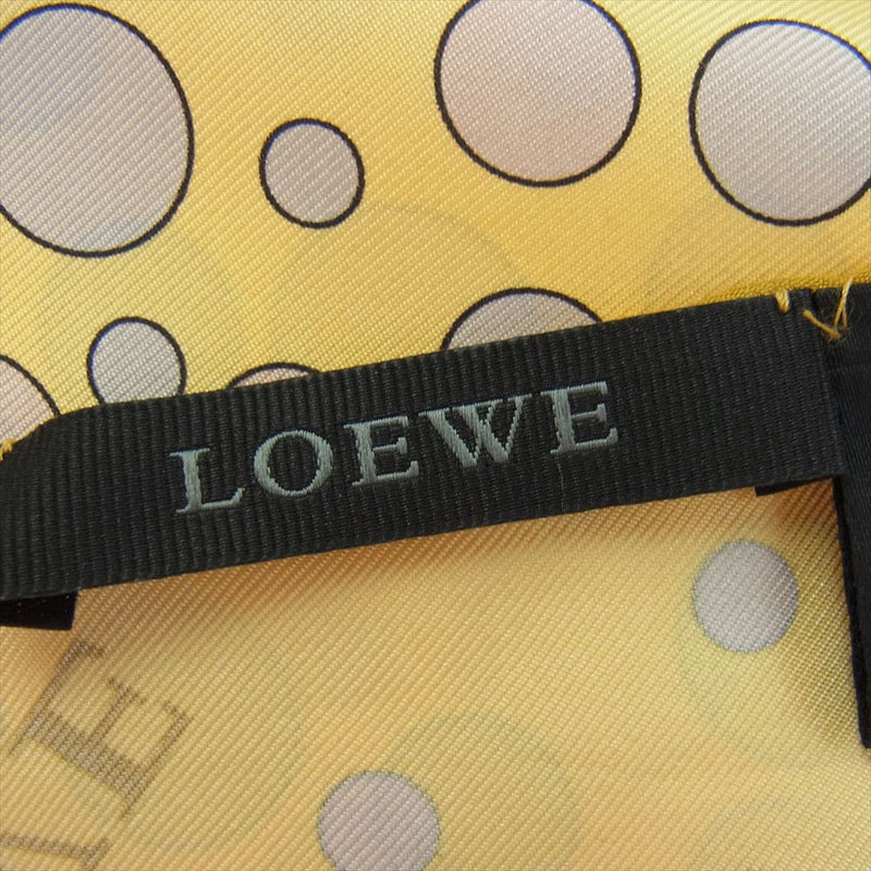 LOEWE ロエベ ドット柄  水玉 シルク スカーフ【中古】