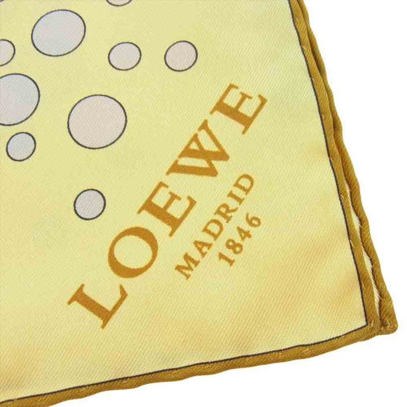 LOEWE ロエベ ドット柄  水玉 シルク スカーフ【中古】