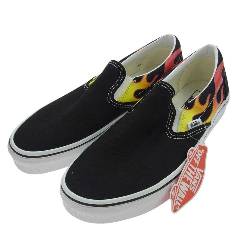 VANS バンズ VN0A38F7PHN Classic Slip-On Flame クラッシック スリップオン フレイム スリッポン スニーカー ブラック系 26.5cm【新古品】【未使用】【中古】