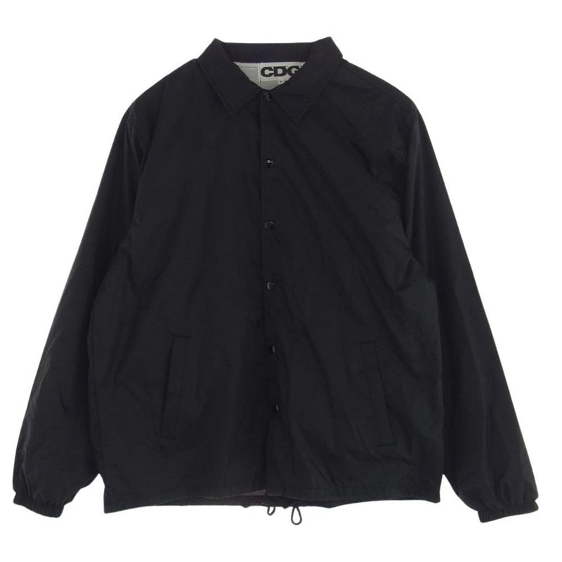 COMME des GARCONS コムデギャルソン SZ-J004 CDG ロゴ バックプリント ナイロン コーチジャケット ブラック系 L【中古】