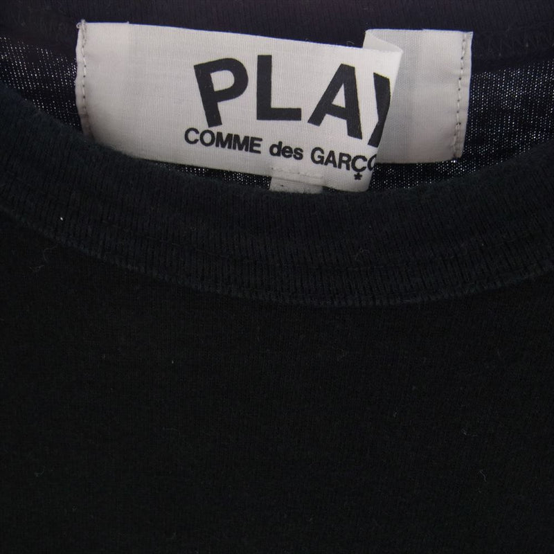 PLAY COMME des GARCONS プレイコムデギャルソン AZ-T064 ブラック ハート ワッペン Tシャツ 半袖 ブラック系 XL【中古】