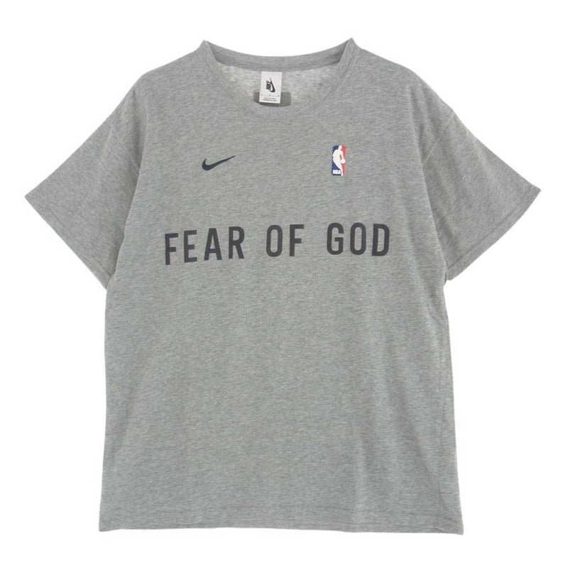 NIKE ナイキ CU4699-063 × FEAR OF GOD フィアオブゴッド FOG Warm UP T-Shirt Oatmeal ロゴ 半袖 Tシャツ グレー系 M【中古】