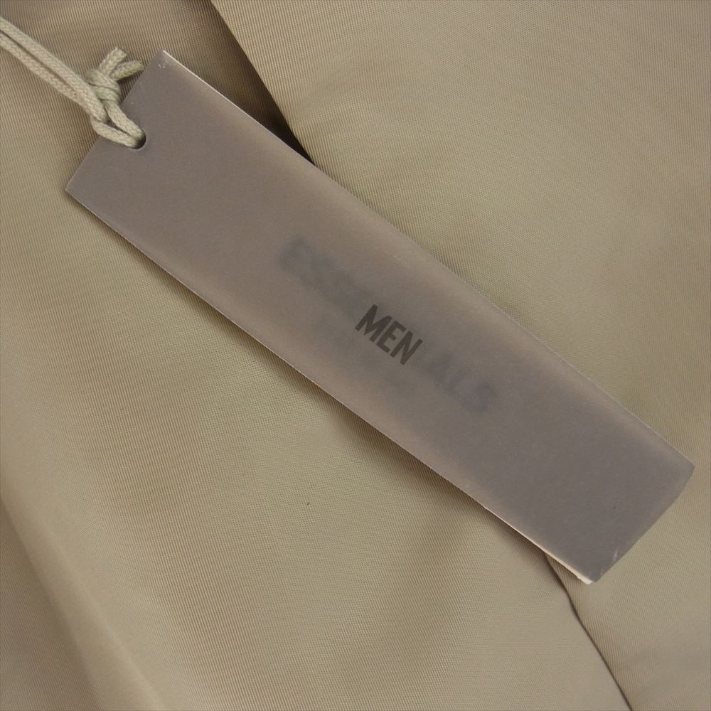 FEAR OF GOD フィアオブゴッド ESSENTIALS エッセンシャルズ FOG ショートスリーブ コーチジャケット 半袖 シャツ ベージュ系 M【極上美品】【中古】