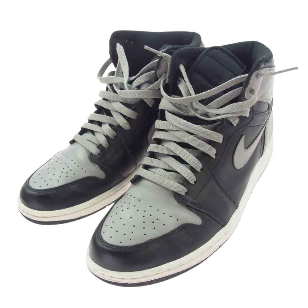 NIKE ナイキ 555088-014 Air Jordan 1 Retro High Shadow エアジョーダン レトロ ハイ シャドウ ブラック系 グレー系 28cm【中古】