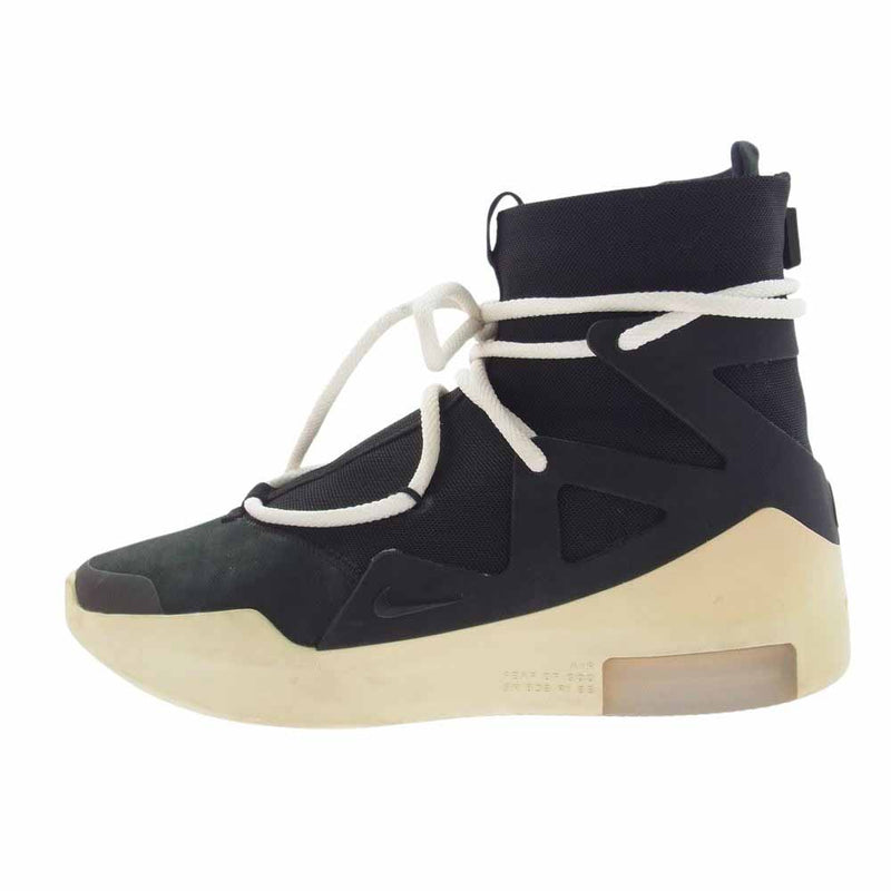 NIKE ナイキ AR4237-001 × Fear Of God フィア オブ ゴッド Air Fear Of God 1  エア フィア オブ ゴッド 1 ハイカット スニーカー ブラック系 27.5cm【中古】